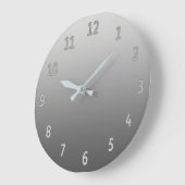 グラデーションシンプルグレー ラージ壁時計 (傾斜)