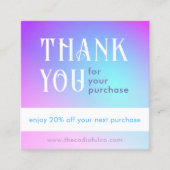 グラデーションスクエア割引カード ロイヤリティカード (正面)