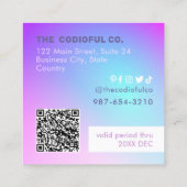 グラデーションスクエア割引カード ロイヤリティカード (裏面)