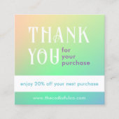 グラデーションスクエア割引カード ロイヤリティカード (正面)