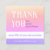 グラデーションスクエア割引カード ロイヤリティカード (正面)