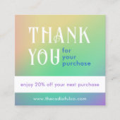 グラデーションスクエア割引カード ロイヤリティカード (正面)