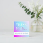 グラデーションスクエア割引カード ロイヤリティカード (スタンド正面)