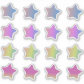 グラデーションスターカラフルセットステッカー シール (正面)