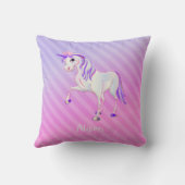 グラデーションストライプとユニコーン クッション (裏面)