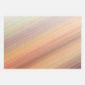 グラデーションストライプのサンセットオレンジ色の茶色の地球トーン ラッピングペーパーシート (正面3)