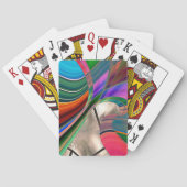 グラデーションストライプの曲線とメタリックの光沢の上… トランプ (裏面)