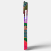 グラデーションストライプの曲線とメタリックの光沢の上… Case-Mate iPhoneケース (裏面 / 左)