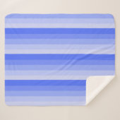 グラデーションストライプ輪の青 シェルパブランケット (正面(横))