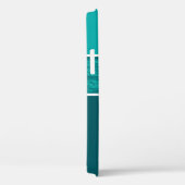 グラデーションターコイズの女性用の電話ケース Case-Mate iPhoneケース (裏面 / 右)