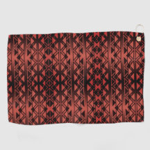 グラデーションダークサーモン上のトライバルジグザグ三角形