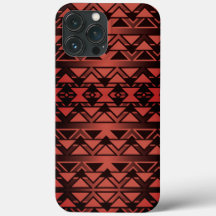 グラデーションダークサーモン上のトライバルジグザグ三角形