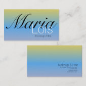 グラデーションツートーンオムブレ美しいメイクアップアーティストリー 名刺 (正面/裏面)