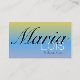 グラデーションツートーンオムブレ美しいメイクアップアーティストリー 名刺