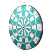 グラデーションティール（緑がかった色）と白 ダーツボード (正面右)