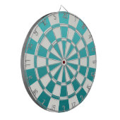 グラデーションティール（緑がかった色）と白 ダーツボード (正面左)