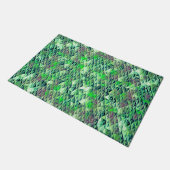 グラデーショントーンtを持つ緑がかった三角形のモザイク ドアマット (アングル)
