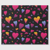 グラデーションハートバレンタイン ラッピングペーパー (フラット)