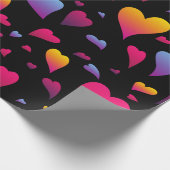 グラデーションハートバレンタイン ラッピングペーパー (角)