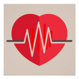 グラデーションハートビート ポスター