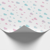 グラデーションハートヴェレンタインの日のラッピング紙 ラッピングペーパー (角)