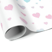 グラデーションハートヴェレンタインの日のラッピング紙 ラッピングペーパー (ロールコーナー)