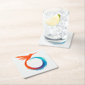 グラデーションバーストコースター スクエアペーパーコースター (インサイチュ)