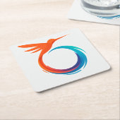 グラデーションバーストコースター スクエアペーパーコースター (アングル)