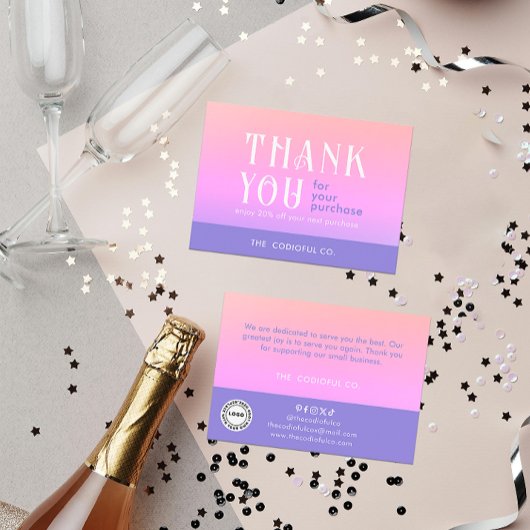 グラデーションパッケージ挿入カード 名刺