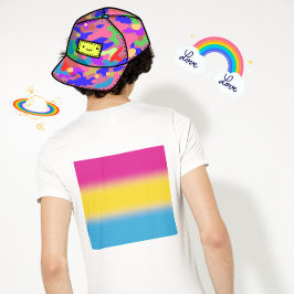 グラデーションパンセクシャルプライドフラグ - カラフルパンフラグ Tシャツ