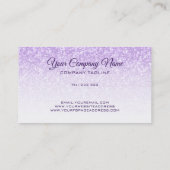 グラデーションパープルグリッター 名刺 (裏面)