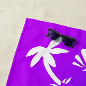 グラデーションビーチのヤシパーソナライズされたの木の名前 ビーチタオル (インサイチュ)