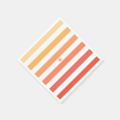 グラデーションビーチサンストライプライズ&モノグラパーソナライズされたム スタンダードカクテルナプキン (角)