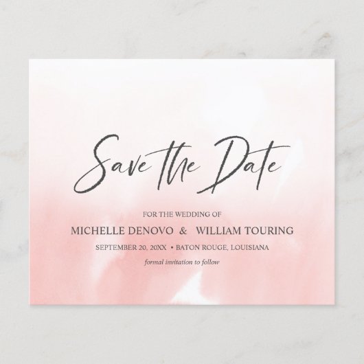 グラデーションピンエレガントク手書き結婚写真 (正面)