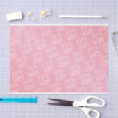 グラデーションピンクカスタムのロゴ 薄葉紙 (クラフト)