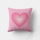 グラデーションピンクハートデザイン – かわいいラブシンボル クッション (裏面)