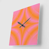 グラデーションピンク スクエア壁時計 (傾斜)