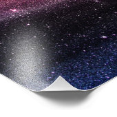 グラデーションフェイク紫と青のグリッター フォトプリント            (角)
