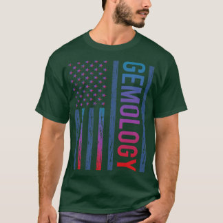グラデーションフラグの地紋学Gemologist Tシャツ