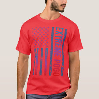 グラデーションフラグの極端なポゴ Tシャツ