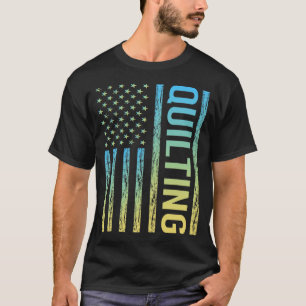 グラデーションフラグキルティングキルトキルター Tシャツ