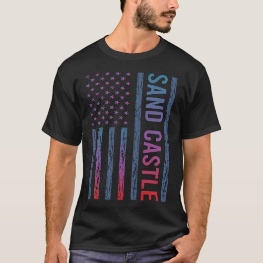 グラデーションフラグサンドキャッスル Tシャツ (正面)