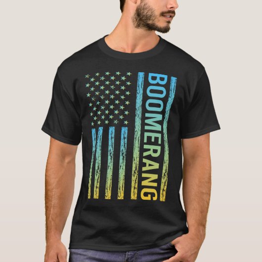 グラデーションフラグ01ブーメラン Tシャツ (正面)
