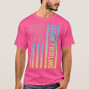 グラデーションフラグ02バトントワリングTwinll Twinler Tシャツ