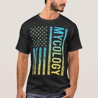 グラデーションフラグ02 Mycology Mycologist Makroom Mush Tシャツ