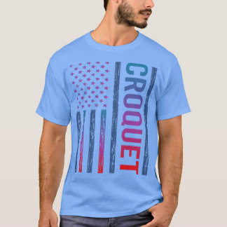グラデーションフラッグのクロケー Tシャツ