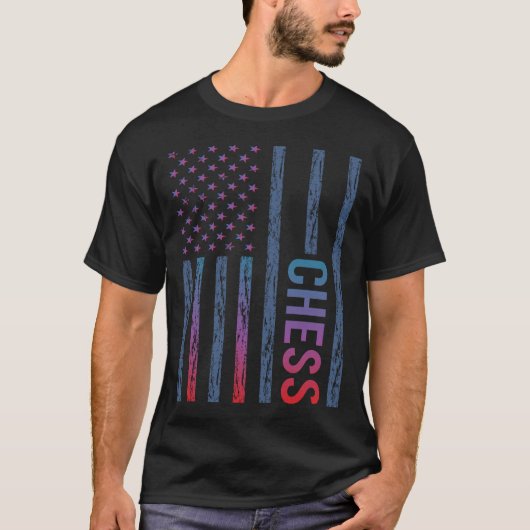 グラデーションフラッグチェス Tシャツ (正面)