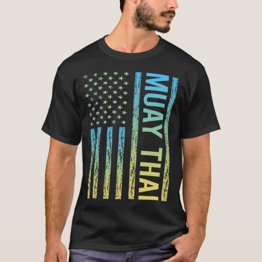 グラデーションフラッグムエタイ Tシャツ (正面)