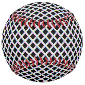 グラデーションフレームを持つ黒い対称ダイヤモンド ソフトボール (裏面)