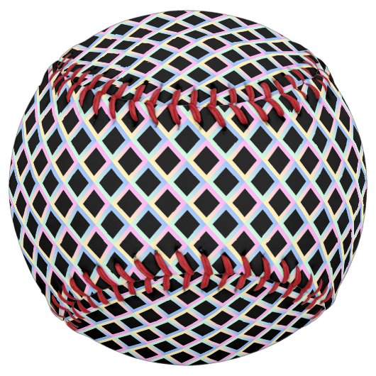 グラデーションフレームを持つ黒い対称ダイヤモンド ソフトボール (正面)